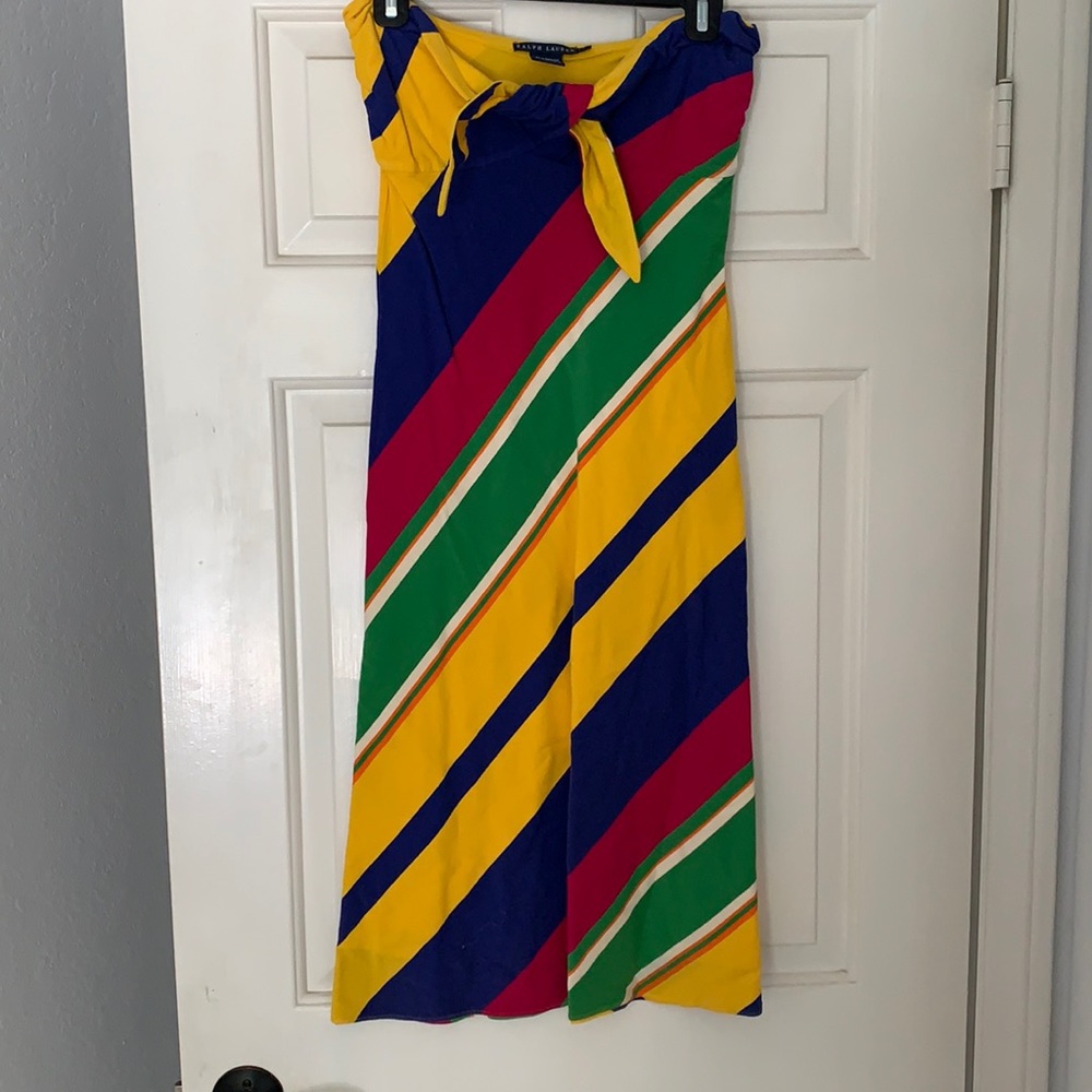 Ralph Lauren rugby stripe cocktail dress